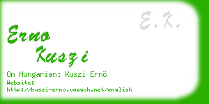 erno kuszi business card