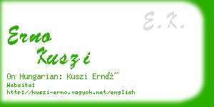 erno kuszi business card